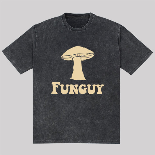 Fungi Fun Guy Funny Washed T-shirt