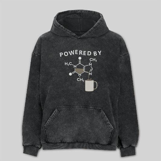 Powered By Caffeine Washed Hoodie
