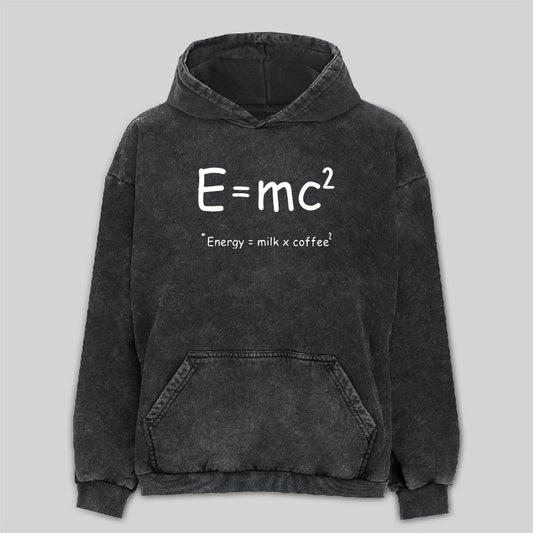 Theory of Relativity Funny Equation Washed Hoodie