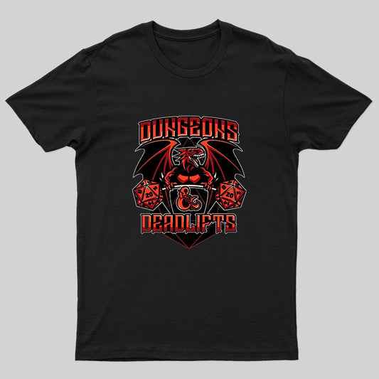 Dungeons And Deadlifts Nerd T-Shirt