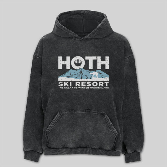 Hoth Ski Resort Washed Hoodie