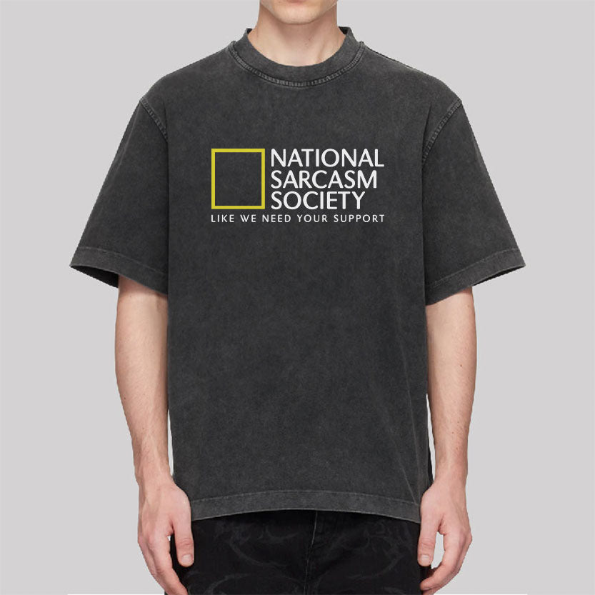 National Sarcasm Society Washed T-shirt
