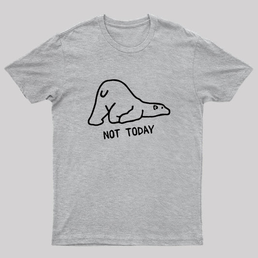 Not Today Cute Lazy Polar Bear T-Shirt