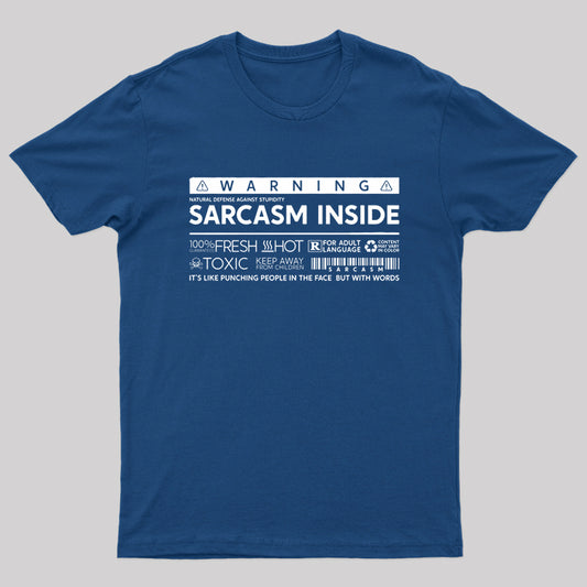 Warning Sarcasm Inside Nerd T-Shirt