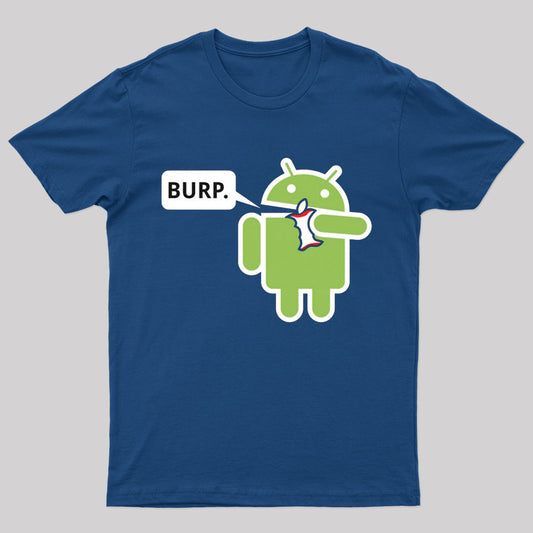 Android Eating Apple Nerd T-Shirt