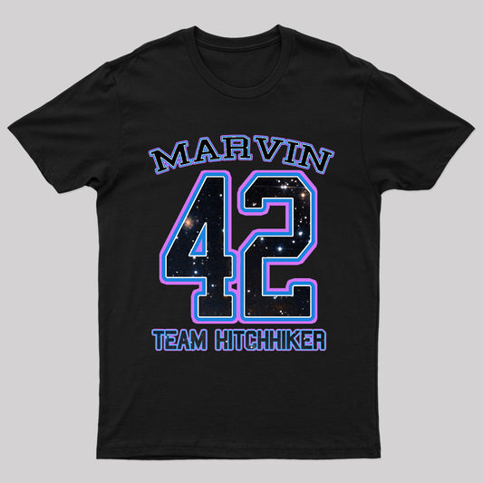 Marvin Team Hitchhiker Geek T-Shirt