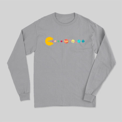 Solar System Eating Game Long Sleeve T-Shirt