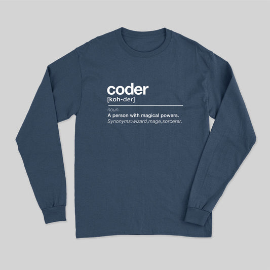 Coder definition Long Sleeve T-Shirt