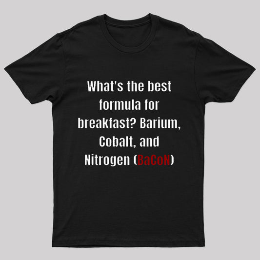 Chemistry Bacon Pun Nerd T-Shirt