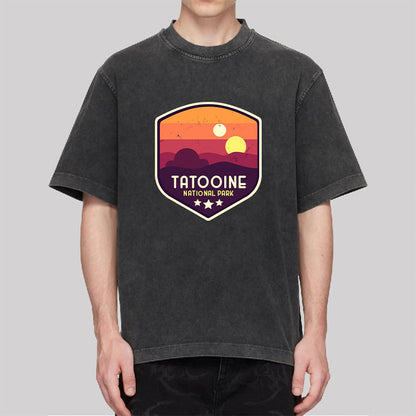 Tatooine National Park Emblem Washed T-shirt