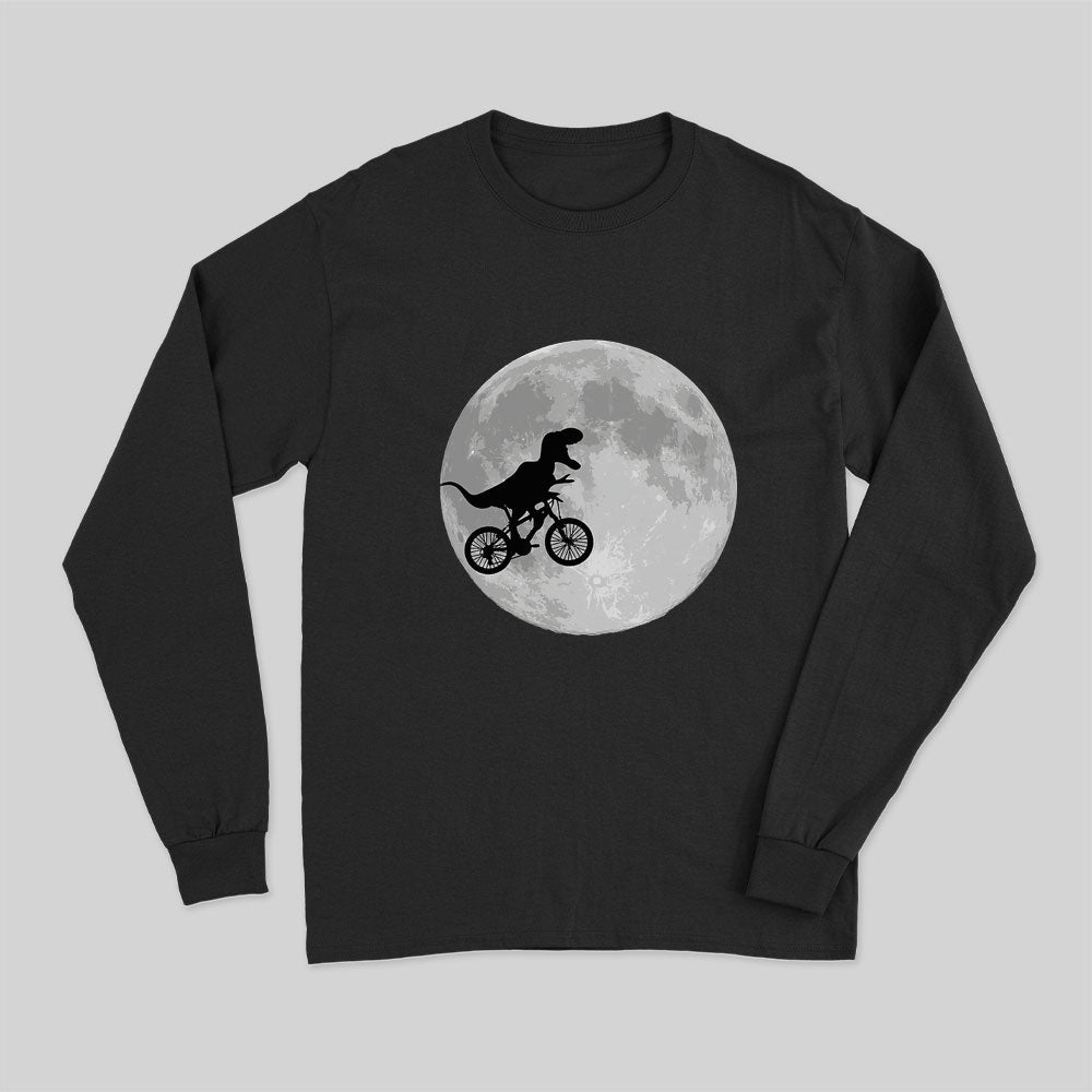 Dinosaur Bike and Moon Long Sleeve T-Shirt