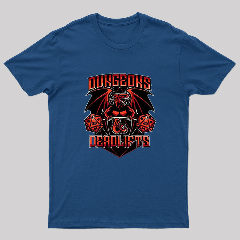 Dungeons And Deadlifts Nerd T-Shirt