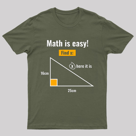Math Is Easy Find Nerd T-Shirt