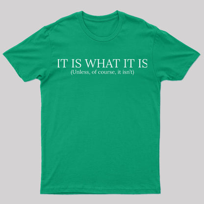 It Is What It Is Nerd T-Shirt