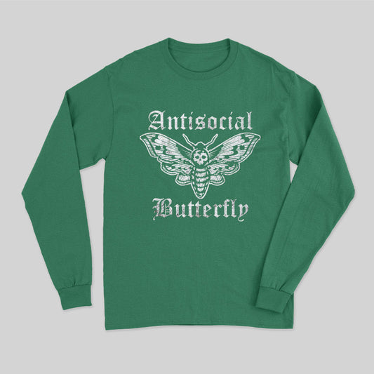 Funny Antisocial Butterfly Long Sleeve T-Shirt