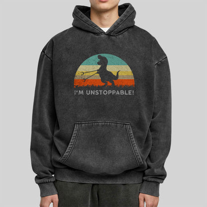 I'm Unstoppable T-Rex Washed Hoodie