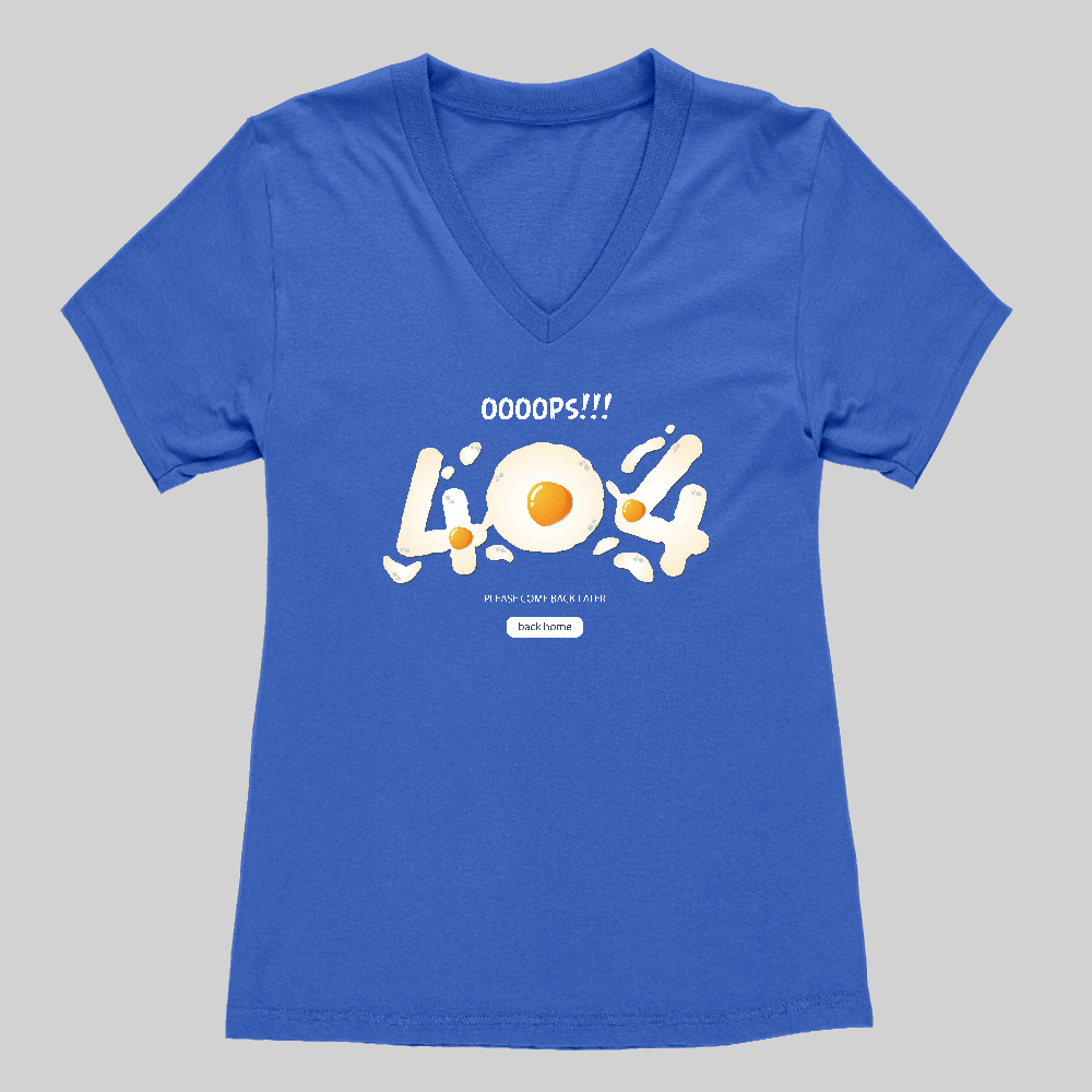 404 Error Eggs Women's V-Neck T-shirt