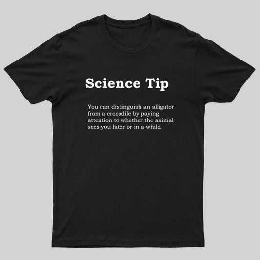 Crocodile Alligator Funny Science tip Nerd T-Shirt
