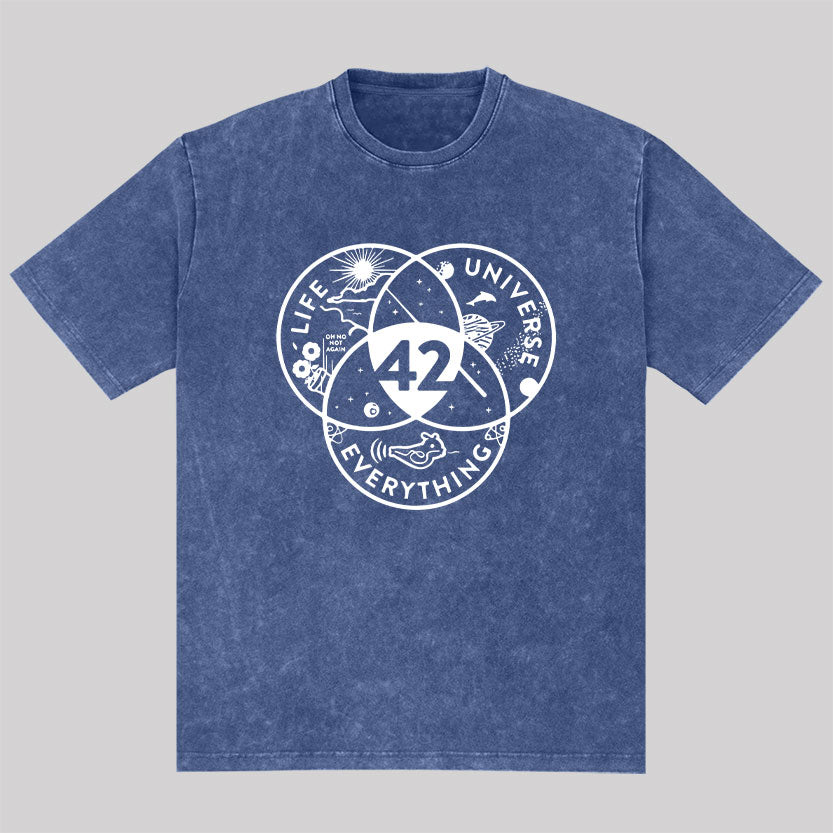 42 answer to life the universe Washed T-Shirt