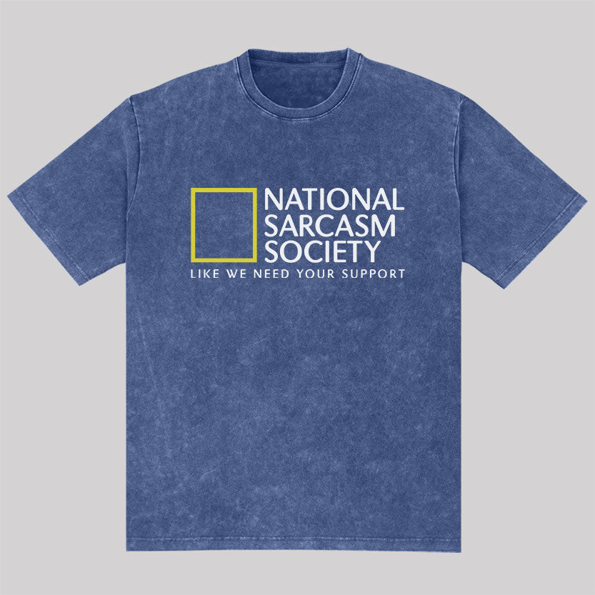 National Sarcasm Society Washed T-shirt