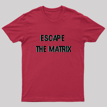 Escape The Matrix Glitched Design T-shirt