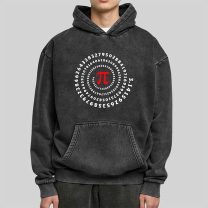 Pi Science  Number Sequence Classic Washed Hoodie