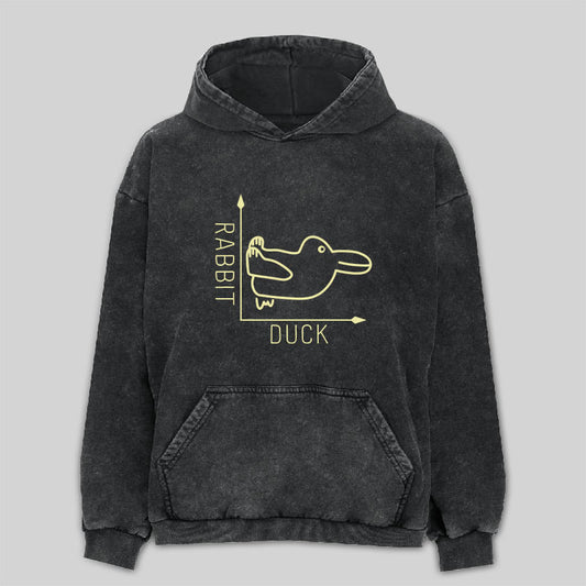 Rabbit or Duck Washed Hoodie