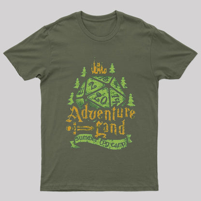 Adventureland Summer RPG Camp Nerd T-Shirt