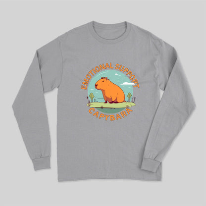 Emotional Support Capybara Long Sleeve T-Shirt