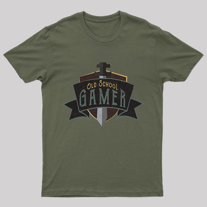 Old School Vintage Gamer Crest T-shirt
