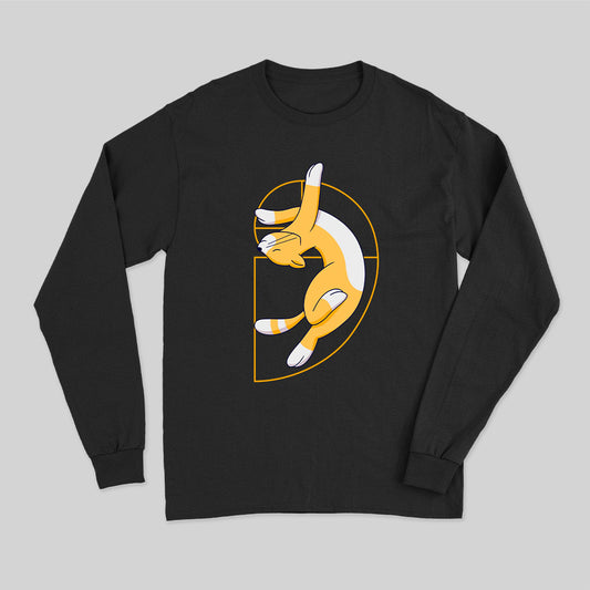 Fibonacci Spiral Cat Long Sleeve T-Shirt