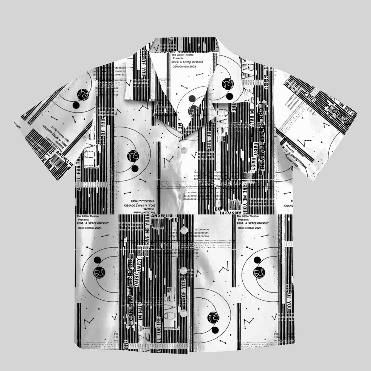 2001 Space Button Up Pocket Shirt - Geeksoutfit