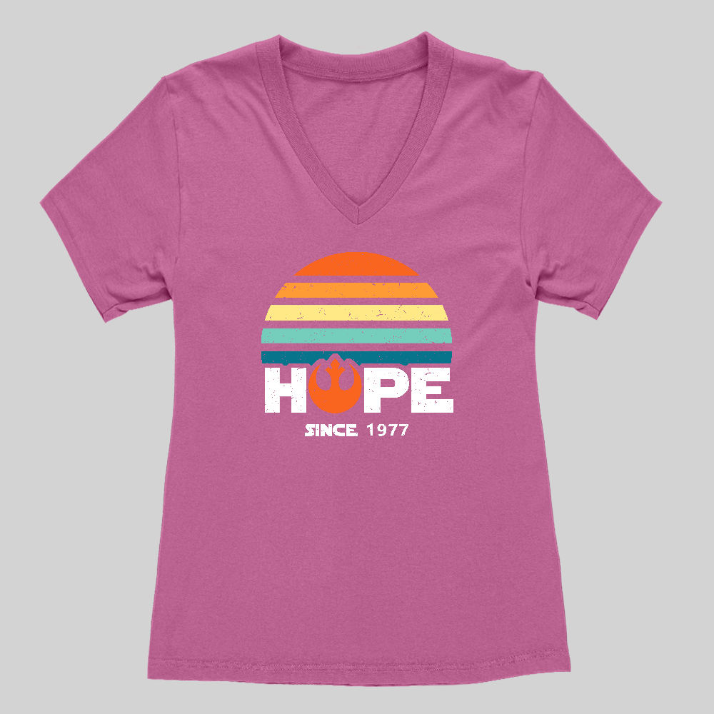 Hope Since 1977 Women's V-Neck T-shirt