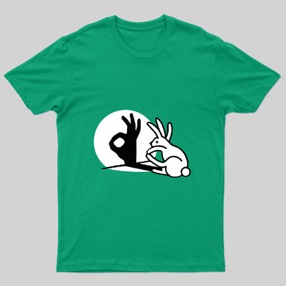 Funny Bunny OK Hand Shadow T-Shirt