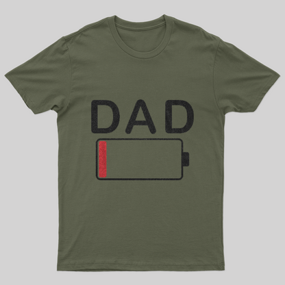 DAD BATTERY LOW T-Shirt-Geeksoutfit-Father's Day,geek,t-shirt