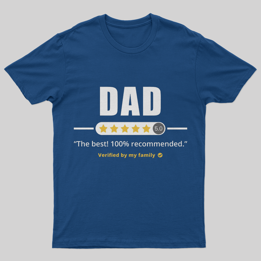 Five Stars Dad T-Shirt-Geeksoutfit-Father's Day,geek,t-shirt