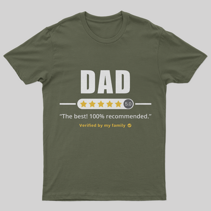 Five Stars Dad T-Shirt-Geeksoutfit-Father's Day,geek,t-shirt
