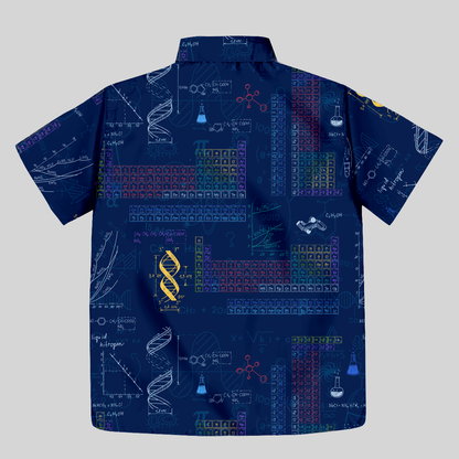 Periodic Table of Chemical Elements Button Up Pocket Shirt