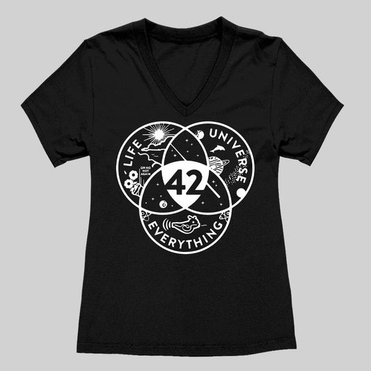 42 answer to life the universe Women's V-Neck T-shirt - Geeksoutfit