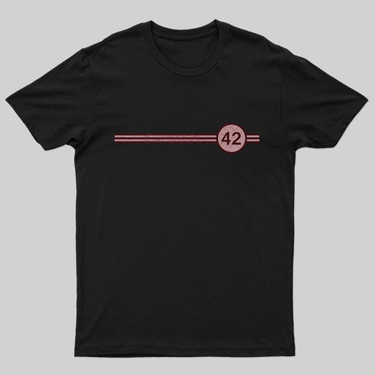 42 Horizontal Stripe (faded) T-shirt - Geeksoutfit