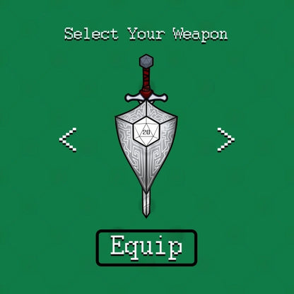 D&D Select Your Weapon: Sword&Shield T-Shirt