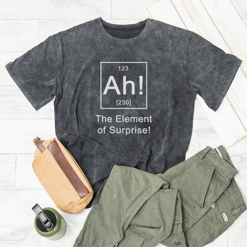 Ah! The element of surprise! Washed T-shirt - Geeksoutfit