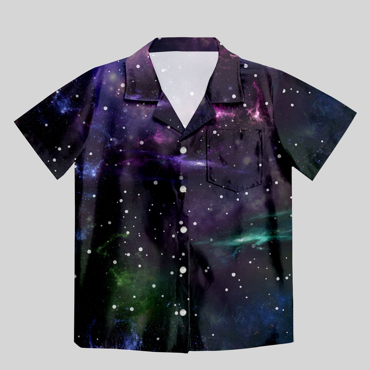 Beautiful Nebula Outer Space Button Up Pocket Shirt - Geeksoutfit