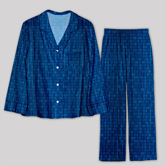 Binary Computer 1s and 0s Blue Pajamas Set - Geeksoutfit