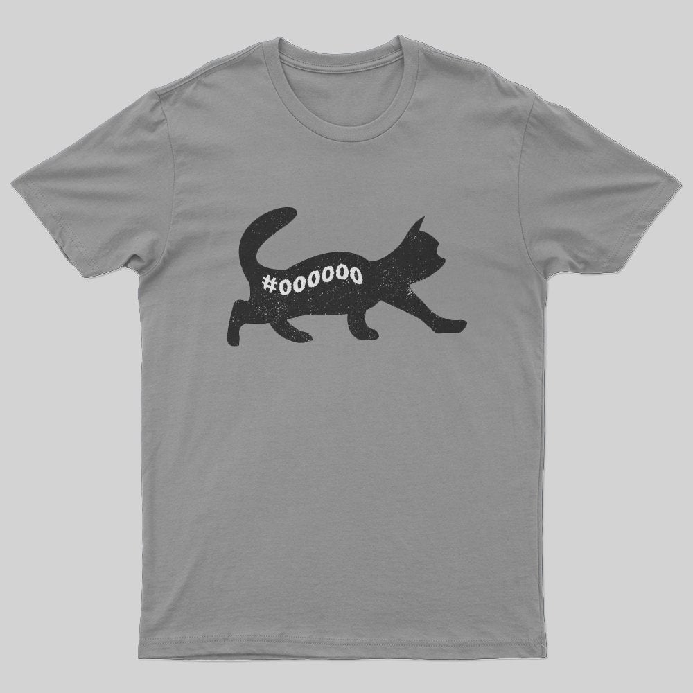 Black Cat Hex Code T-Shirt - Geeksoutfit