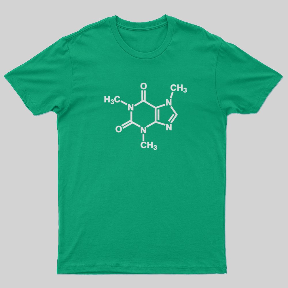 Caffeine Molecule Arm T-Shirt - Geeksoutfit