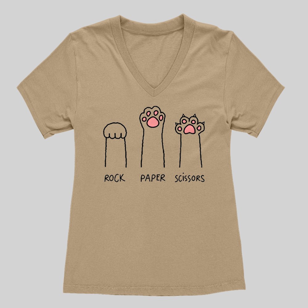 Cat Paw Women's V-Neck T-shirt - Geeksoutfit
