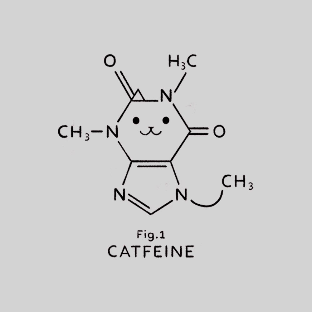 Catfeine Molecule T-shirt - Geeksoutfit