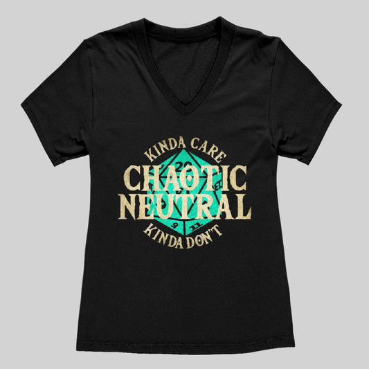 Chaotic Neutral Women's V-Neck T-shirt - Geeksoutfit