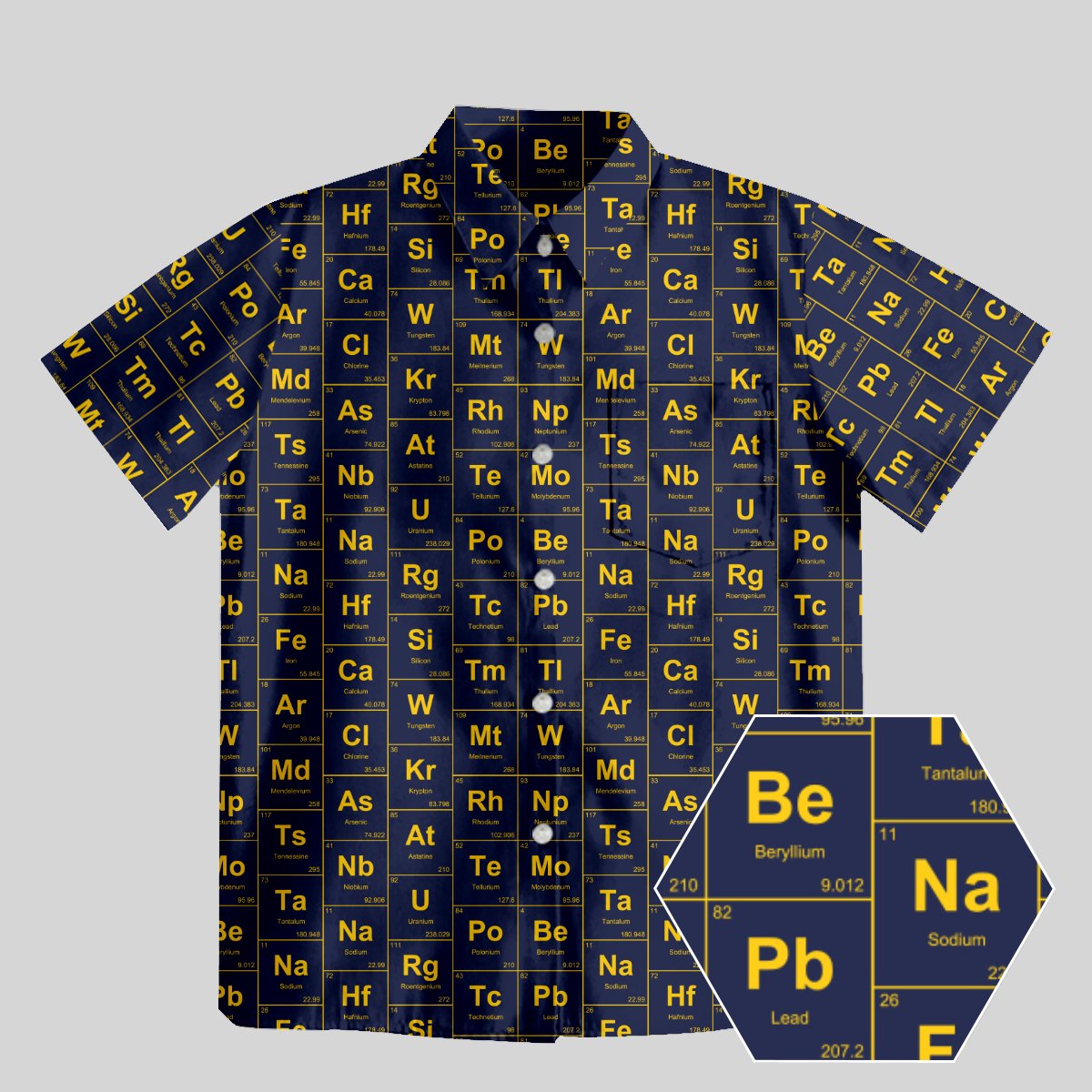 Chemical Elements Navy Button Up Pocket Shirt - Geeksoutfit